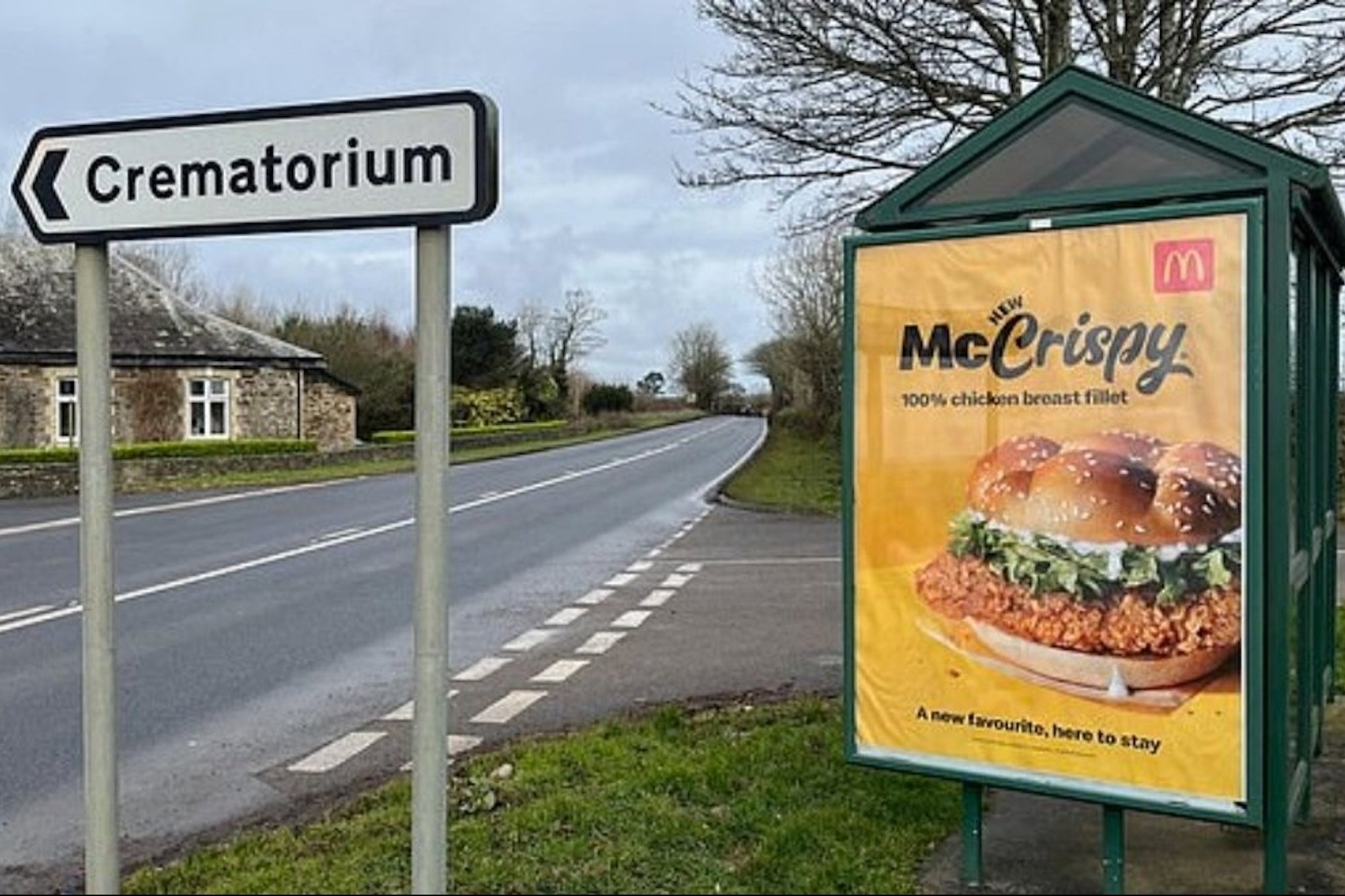 'Funny In a Twisted Way': McDonald's Removes 'Offensive' Ad Placed Next To Crematorium