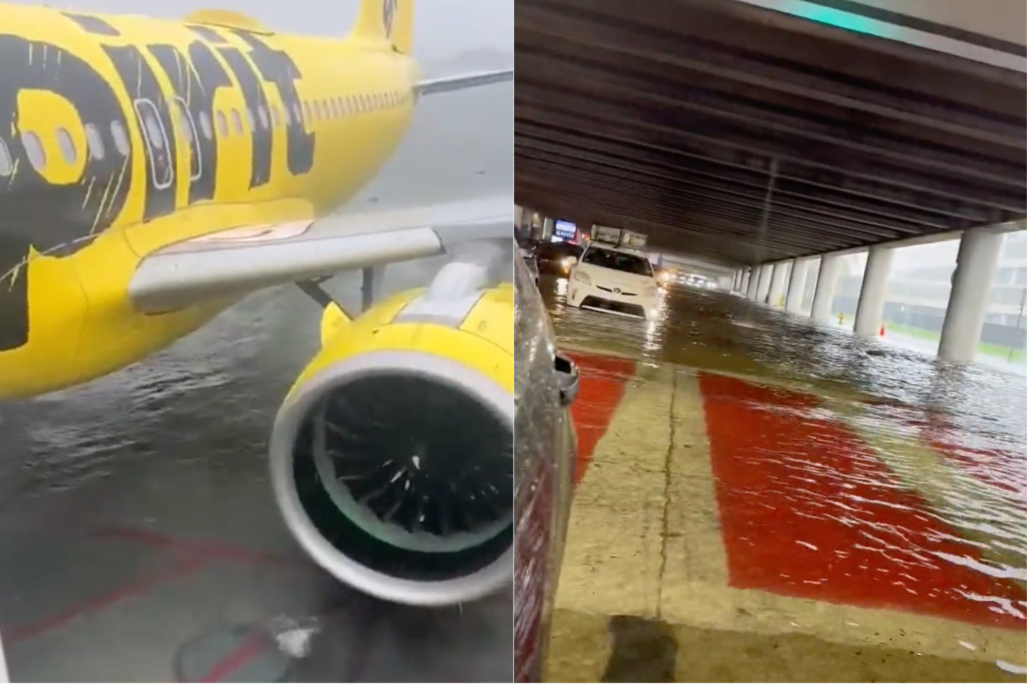 'Never Seen Anything Like This Before:' Severe Flooding Wreaks Havoc at Fort Lauderdale Airport With Planes Wading on the Tarmac and Buildings 'Sitting in Water'