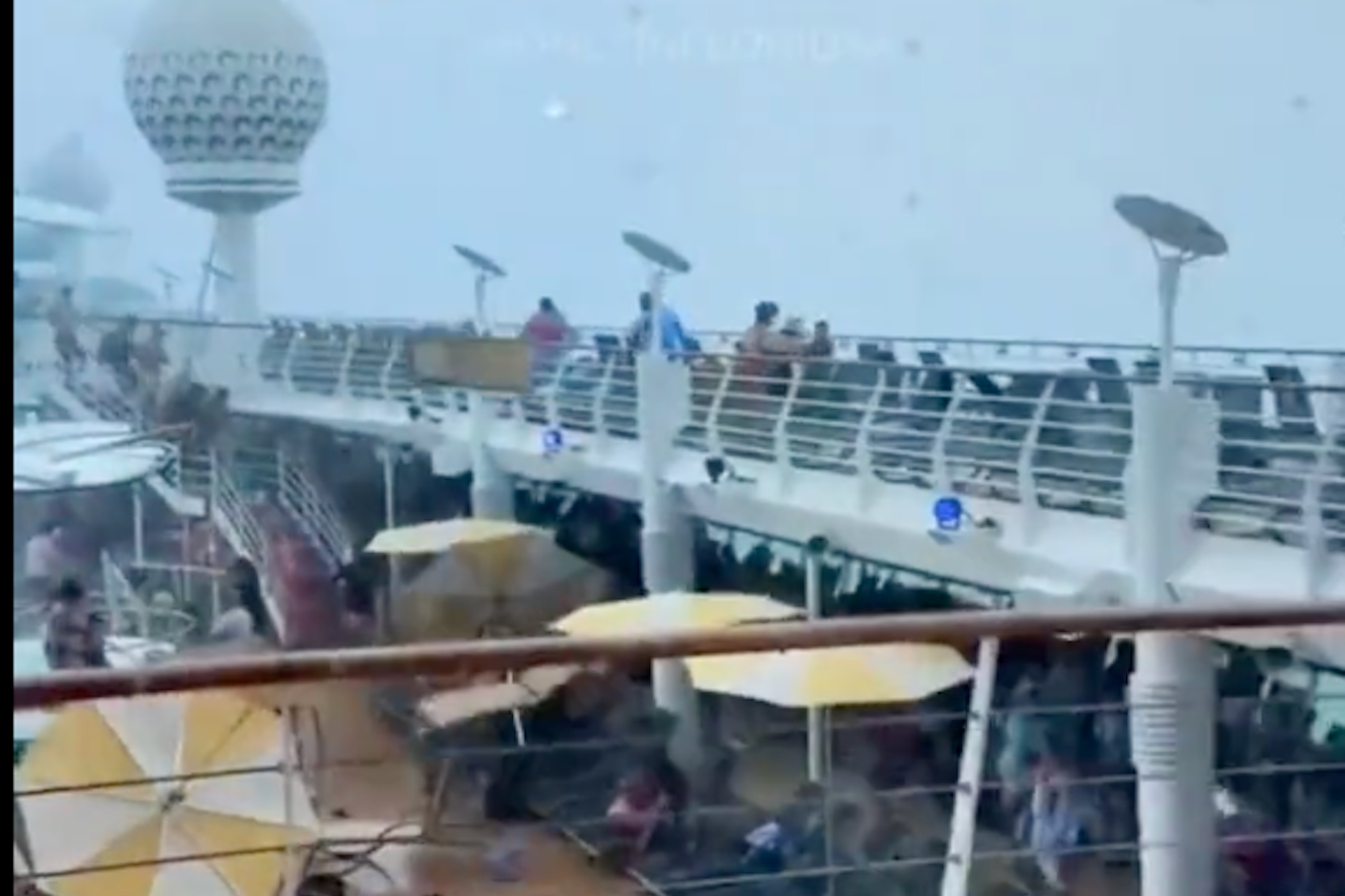'It Just Turned Crazy': Horrifying Footage Shows Cruise Ship Pummeled By Storm As Furniture, Passengers Go Flying