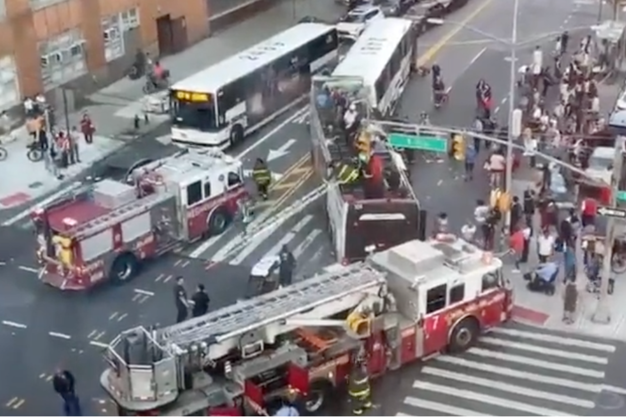Tour Bus and City Bus Collide in Double Accident in NYC Leaving 67 Injured, 32 Hospitalized