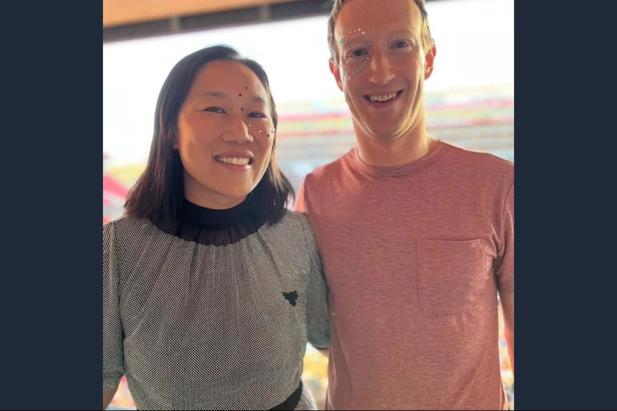 'Life of a Girl Dad:' Mark Zuckerberg Rocks Face Gems and Beaded Bracelets at Taylor Swift Concert