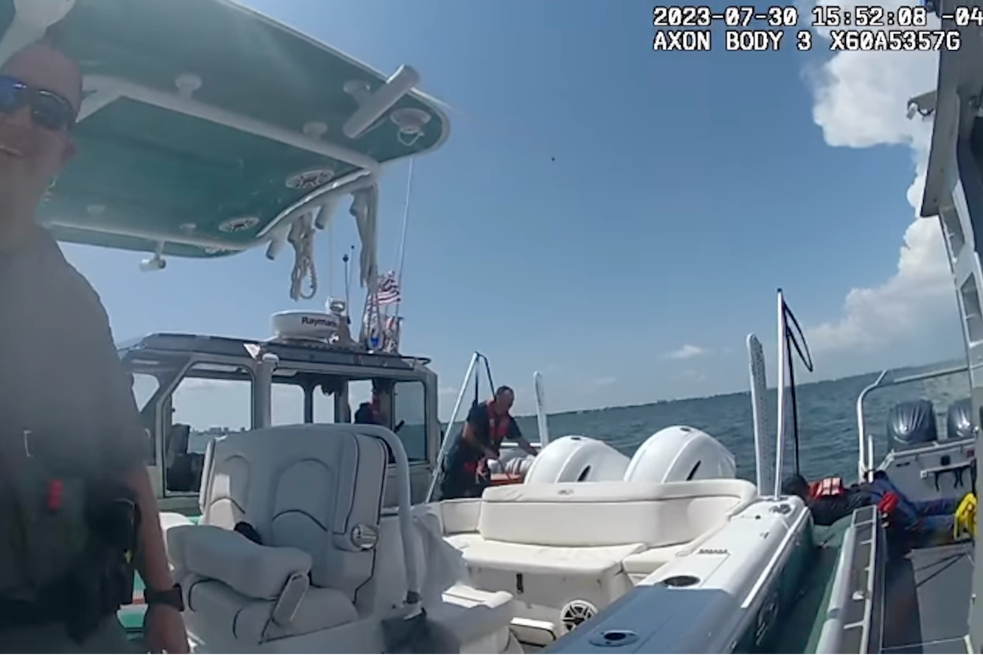 Video: Florida Officer Jumps on Runaway Boat in Movie-Like Display: 'Deputy Fernandes Does His Own Stunts'